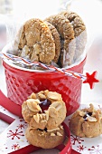 Ginger cookies and peanut cookies as gifts