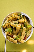 Rigatoni with herbs and chili