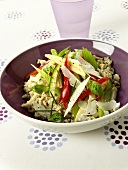 Rice pilaw with vegetables and Parmesan
