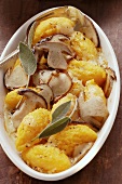 Polenta with ceps and sage