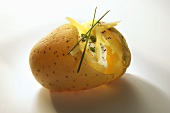 Baked potato with herb quark and cheese