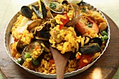 Paella with seafood