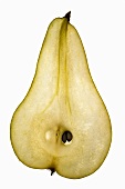 Pear (lengthwise slice), backlit
