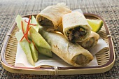 Spring rolls with cucumber