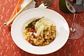 Risotto with Parmesan shavings and grissini