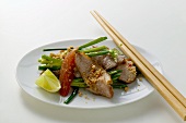 Vegetable salad with pork (Asia)