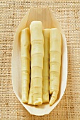 Bamboo shoots in wooden bowl