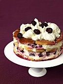 Blackberry and apple trifle