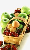 Basket of freshly picked fruit