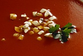 Tomatensuppe mit Champignons