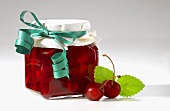 A jar of whisky cherries