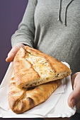 Pide with sheep's cheese filling