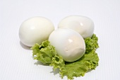 Three hard-boiled eggs