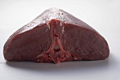 A piece of raw saddle of venison