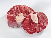 Slices of beef from the leg