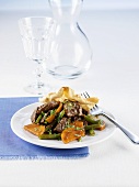 Indian beef dish with carrots and green beans