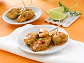 Caramelised chicken with lime (orange background)