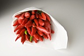 Red chillies in paper cone