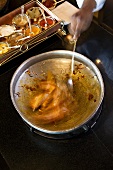 Preparing mutton sauce