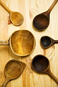 Lots of wooden spoons