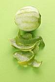 A lime and lime peel