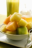 Pineapple and melon fruit salad