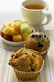 Muffins on breakfast table