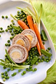 Turkey roulade with egg