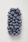 Fresh blueberries in a plastic punnet