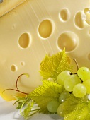 Leerdammer cheese with grapes