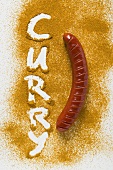 A sausage on curry powder