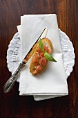 Bruschetta with fresh herbs