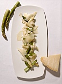 Risotto with green asparagus and cheese