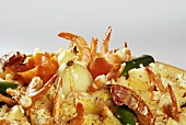 Bahian rice dish with shrimps and onions
