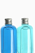Small bottles in blue