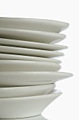 White plates, stacked