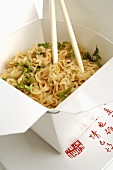 Noodle dish in lunch box (Asia)
