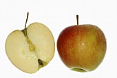 Whole apple and half an apple