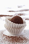 Chocolate truffle in paper cases