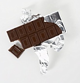 Zartbitterschokolade im Silberpapier