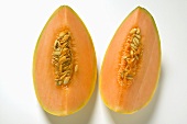 Two slices of melon