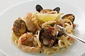 Linguine with seafood