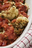 Cauliflower and tomato bake (detail)