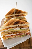 Chicken club sandwiches, toasted