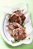 Goat's cheese wrapped in bacon