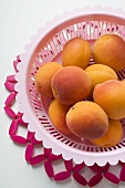 Apricots in plastic dish