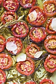 Tomatoes in olive oil with garlic and rosemary