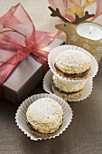 Christmas biscuits with chocolate filling