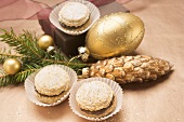 Chocolate-filled Christmas biscuits