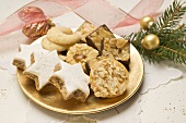 Assorted Christmas biscuits on plate